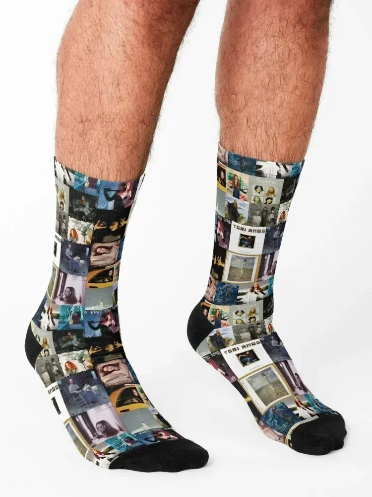 Tori Amos Album Records Collage Collection Print Socks gift winter gifts sports and leisure man Socks For Girls Men's