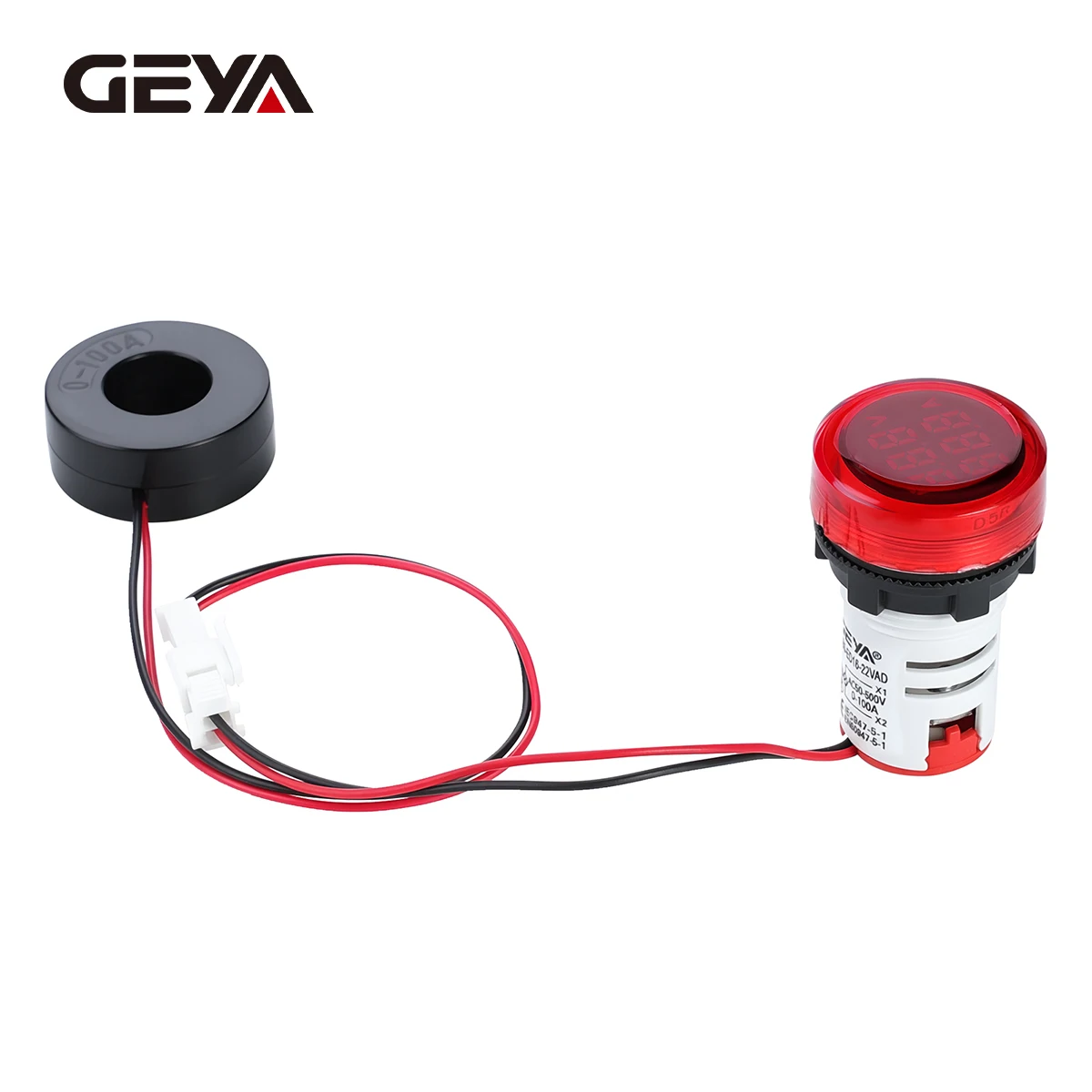 

GEYA LED Digital Voltmeter Ammeter Meter AC 50-500V 0-100A Voltage Current Volt Amp Tester Detector Signal Light Lndicator