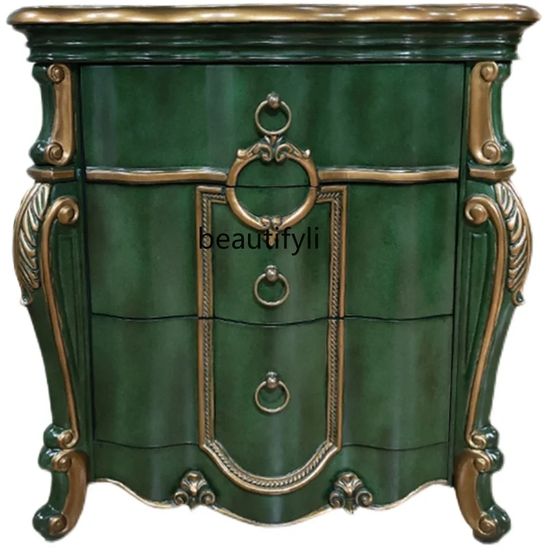 

ZqAmerican, ретро, боковой шкаф для дивана, Европейский прикроватный столик из цельной древесины, угловой столик, боковой столик, декоративный шкаф для хранения