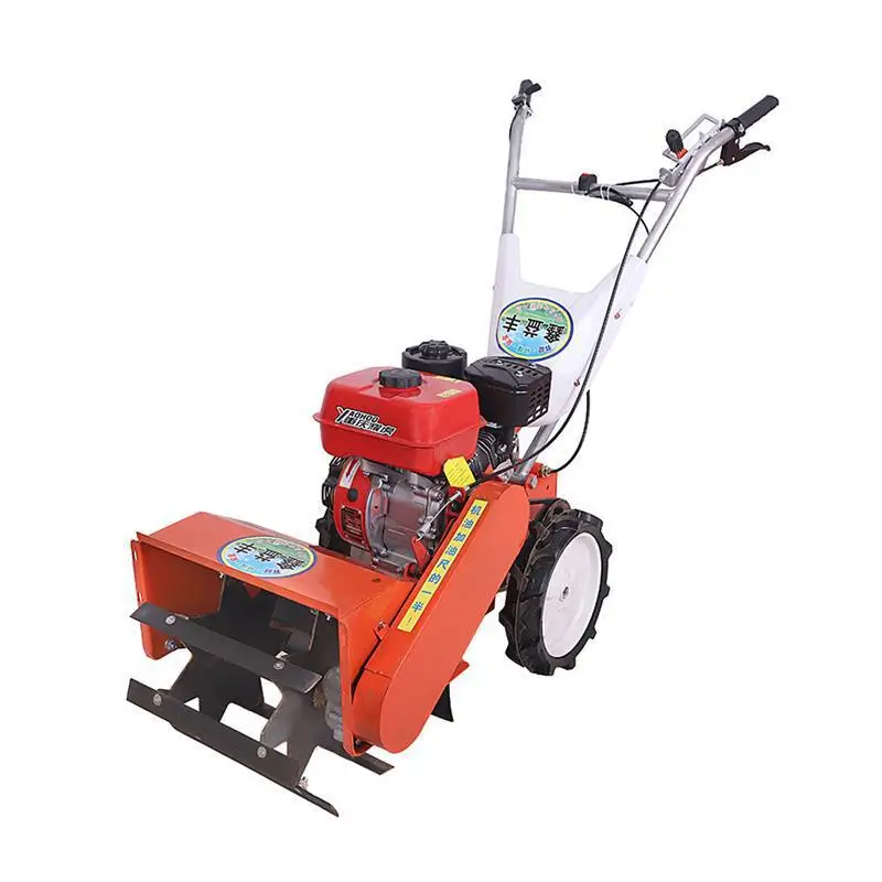 

New four-wheel drive self-propelled small lawn mower orchard weeding trenching grass rotary tillage multi-function
