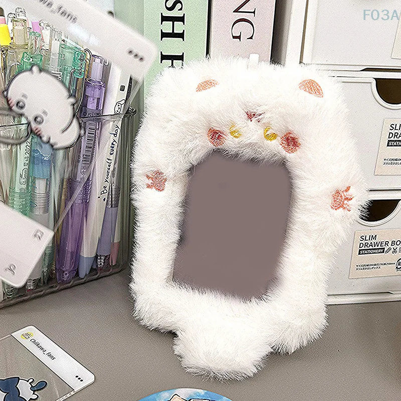 1PC Bus Door Cards Sleeve Identity Badges Protective Cover Cute Star Plush Cat Photocard Case ID Photo Card Holder For Students image 3