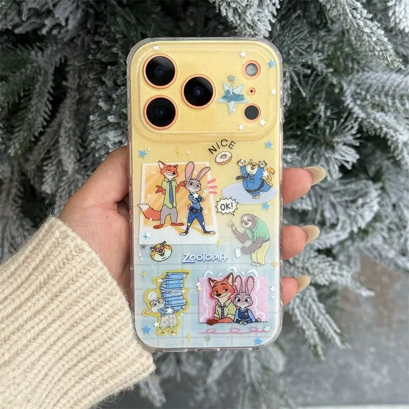 

Disney Zootopia Phone Case Cute Couple Judy Hopps Cartoon Phone Case Applicable for Iphone 13 14 15 16 17 Pro Max Phone Cover