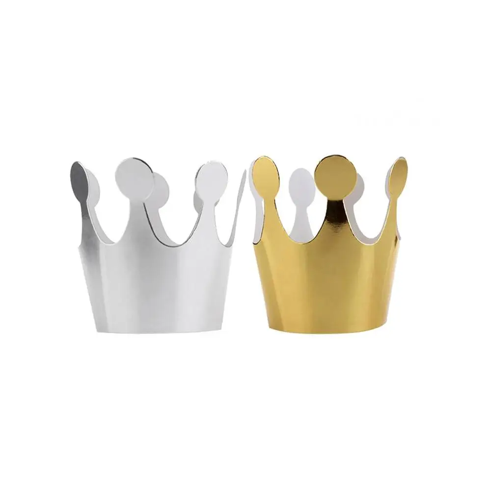 

10 Pcs Crown Hat Birthday Party Supplies Shiny Unique Design Kids Adult Cartoon Decoration Paper Hats Gifts Party Hats