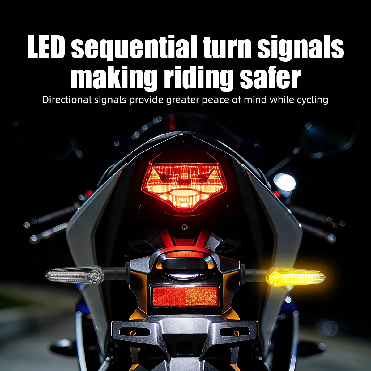 1 Pair Motorcycle Turn Signal Light For YAMAHA R1 R6 R125 R3 R25 R15 R7 MT09 Flowing Dynamic LED Indicator Blinker Replacement