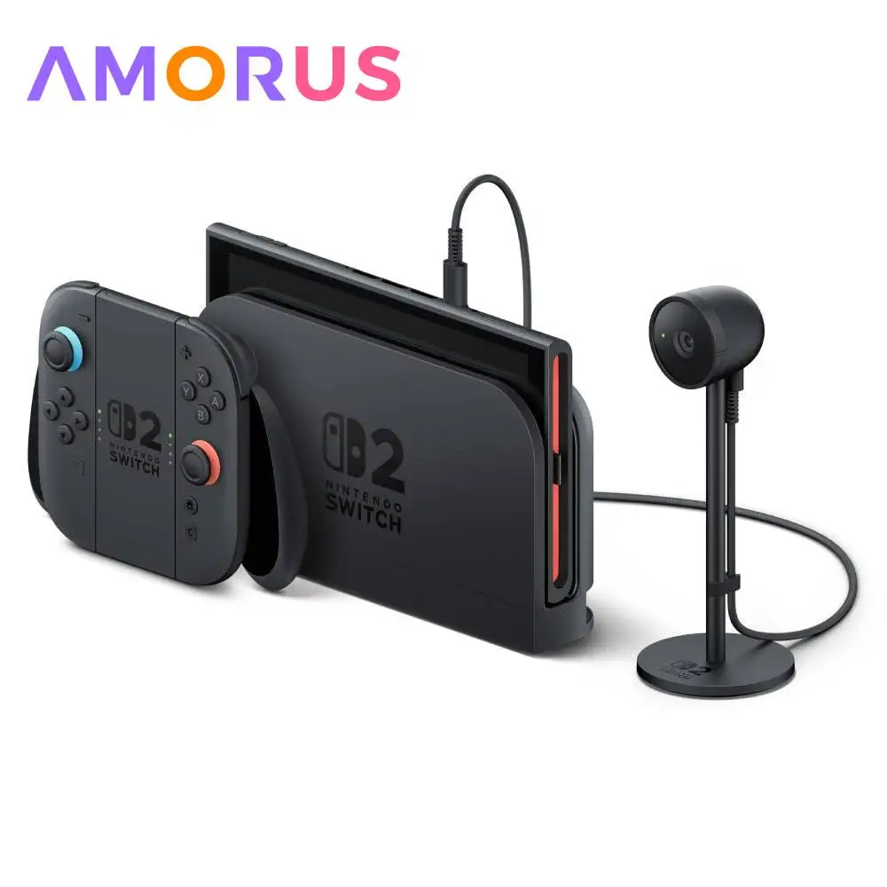 Caméra HD pour Console de jeu Switch 2, objectif grand Angle USB type-c 1080P, caméra de Chat vidéo avec lumière ambiante, accessoires de jeu