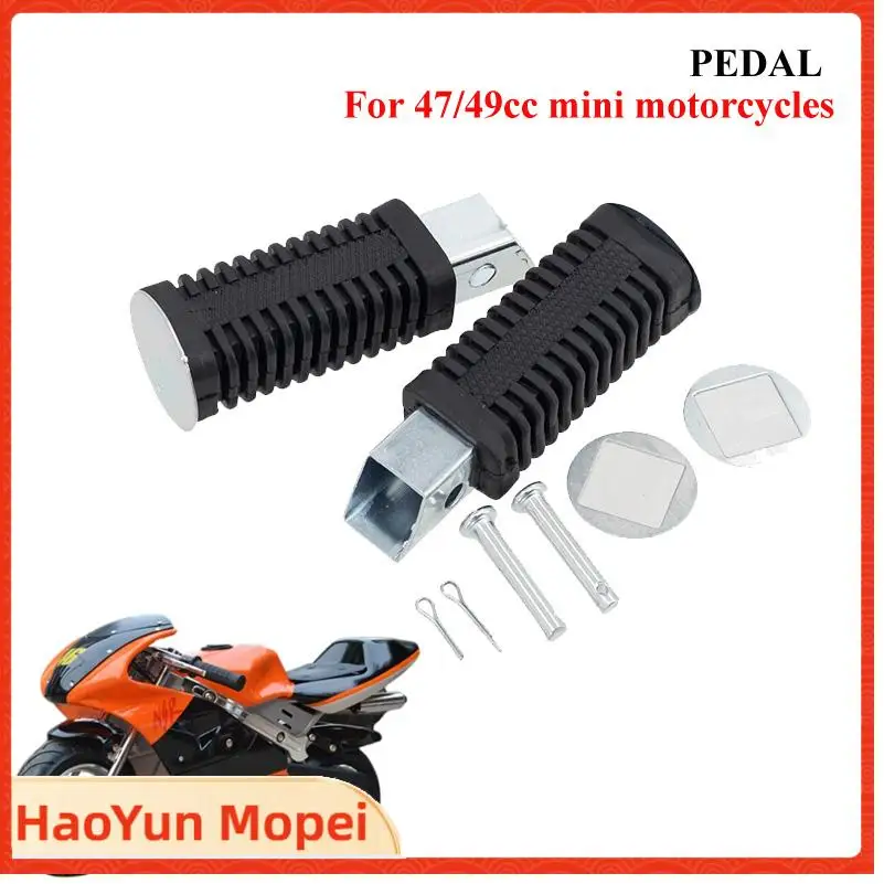 Pedaleiras Universais para Motocicletas - Apoios de Pé Duráveis para o Piloto, Compatíveis com Mini Motores de 47cc 49cc, Pocket Bikes e Dirt Bikes