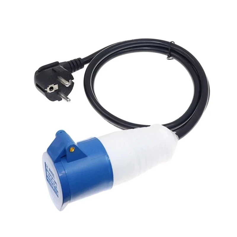 

1 PCS EV Charger Adapter Connector 16A 0.5M EU PLUG To Cee Socket ABS For Electric Vehicle Car Type 2 To Type 1