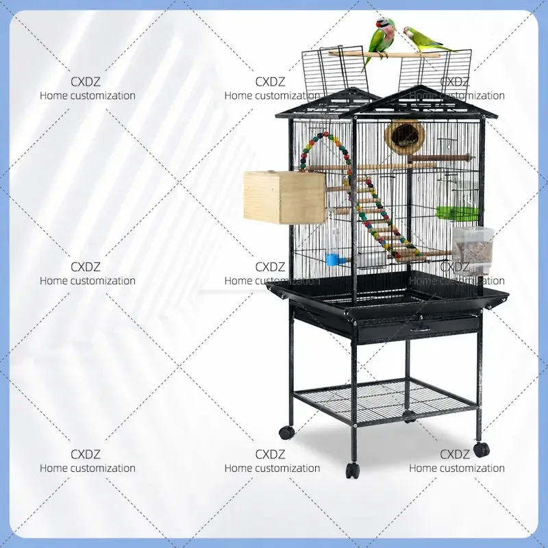 Wholesale Metal Bird Cage Ornamental Villa Parrot Wire Pet Cage Home Decor Direct From Manufacturer