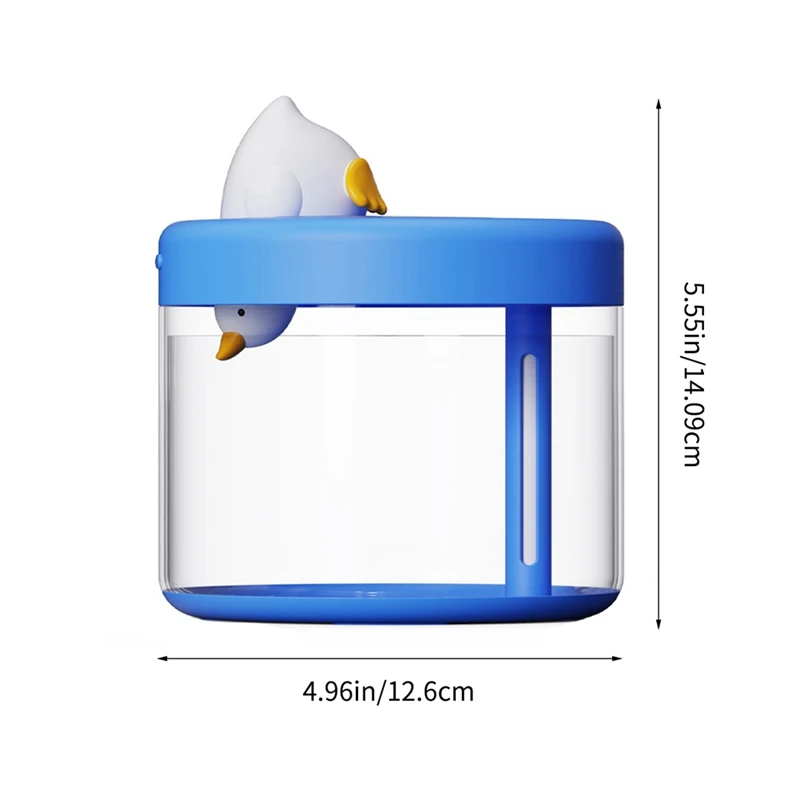 800Ml Diving Duck umidificatore portatile per purificazione dell'aria diffusore atomizzatore d'acqua ricaricabile da 1200Mah per camera da letto