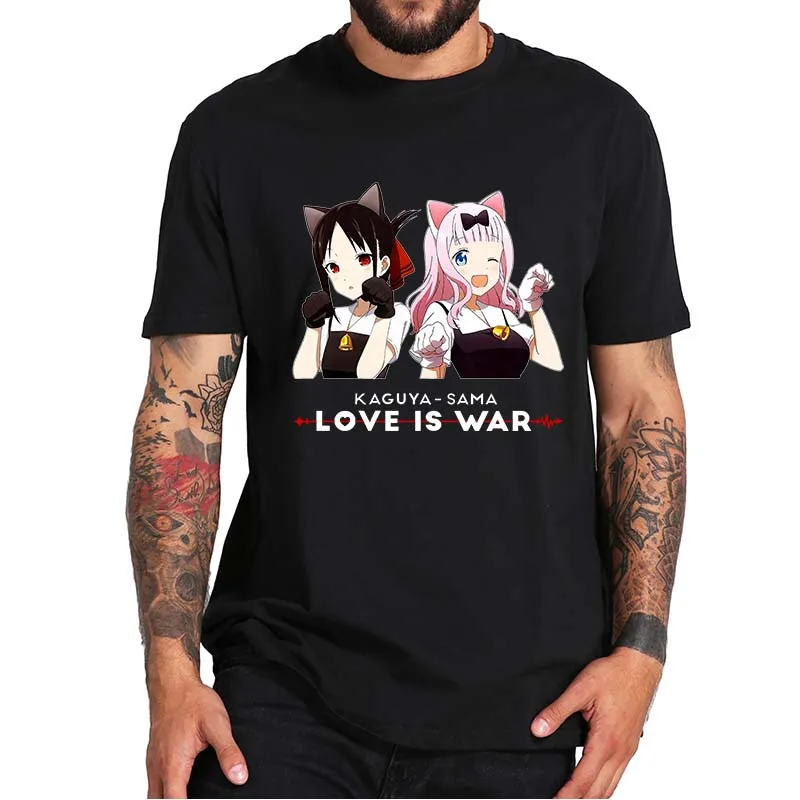 Kaguya Sama Love Is War Anime T Shirt Japanese Romantic Comedy Manga Series Tshirt Kawaii Harajuku Tee Tops 100% Cotton