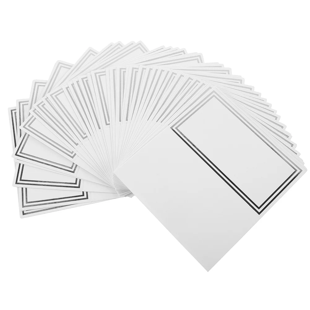 

100 Pcs Table Cards Elegant Wedding Party Dinner Placecards Foldable Blank Signs Wedding Table Place Cards Safe Surface