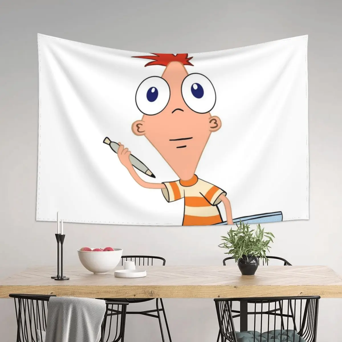 

Phineas facing foward Tapestry Anime Decor Cute Room Things Decoration For Home Home Decoration Accessories Tapestry