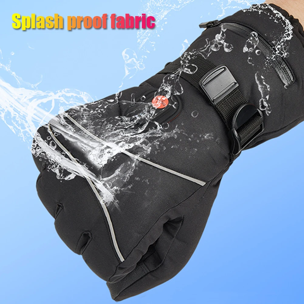 1 زوج قفازات التدفئة الكهربائية يندبروف قفازات الشتاء لمس الرجال النساء للتزلج ركوب الدراجات للدراجات النارية للرياضة المشي لمسافات طويلة #4