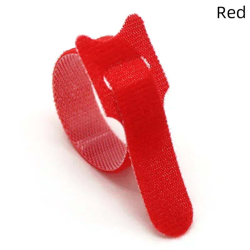 20 ~ 200 stuks Nylon Kabelorganisator Loop Hoop Tape Bandjes Tie Muis Oortelefoon Herbruikbare Draadbeheer Losmaakbare kabelbinders