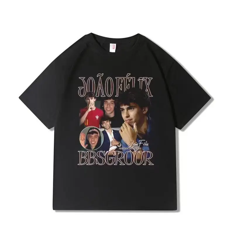 

2025 New Football Felix American Star Retro Trendy Brand Hip Hop Street Niche Loose Heavy Short Sleeve Pure Cotton Printing
