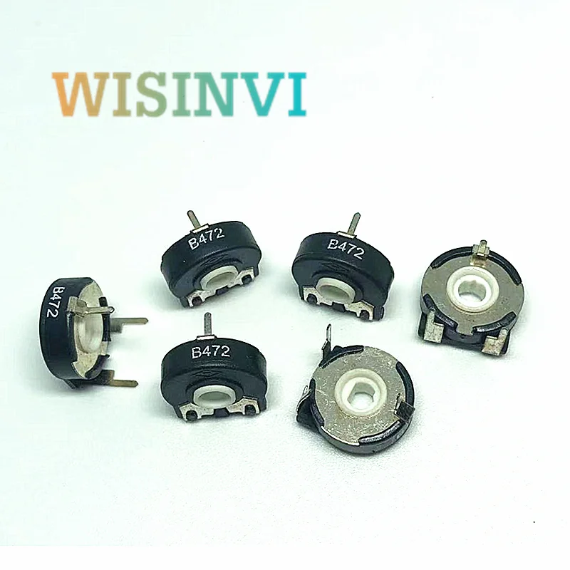 10 PCS PIHER Adjustable Potentiometer PT15-4.7K Horizontal Oval Hole Trimmer Potentiometer