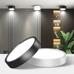 Led Downlights skromny 220v urządzenia domowe Spot lampa świecąca w dół kuchnia okrągła oprawa oświetleniowa wystrój pokoju oświetlenie sufitowe Led