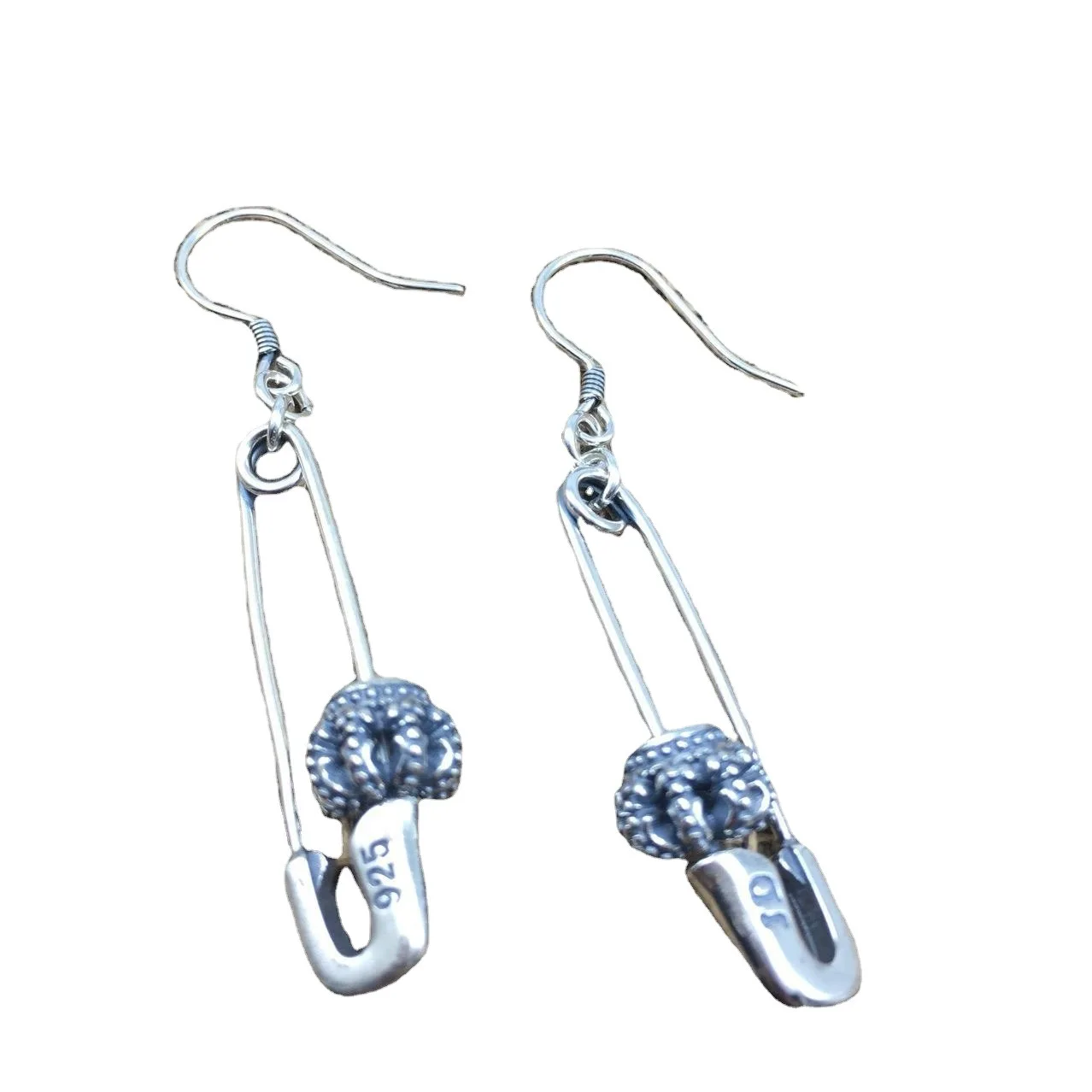 Pendientes de plata de ley s925 personalizados, adorno de plata tailandesa, pin de corona coreana, pendientes femeninos, tachuelas para las orejas