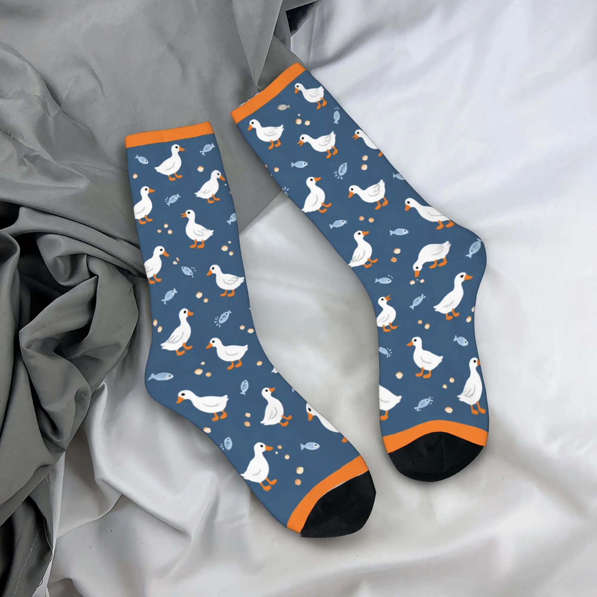 Cartoon Duck Pattern Dress Socks Animal Cartoon Funny Stockings Women Men High Quality Running Socks Autumn Anti Sweat Socks