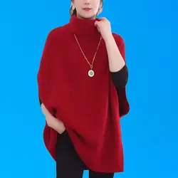 Fashionable High Neck Knitted Vest Autumn and Winter Plus Size New Stylish Loose Top Versatile Sweater Jacket Looks Slim Tops