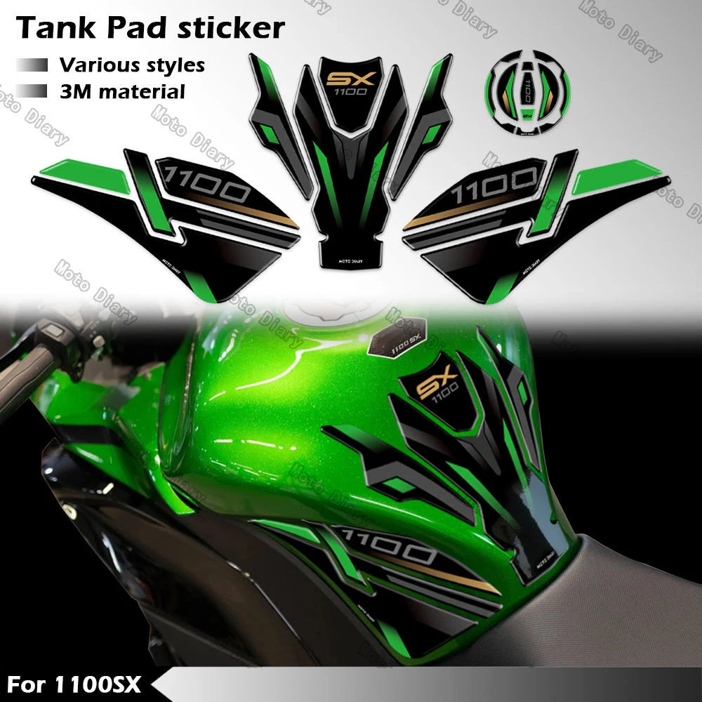 

Наклейка-протектор на крышку топливного бака 3D для Kawasaki Ninja 1000SX SE 2025-2026, водонепроницаемая