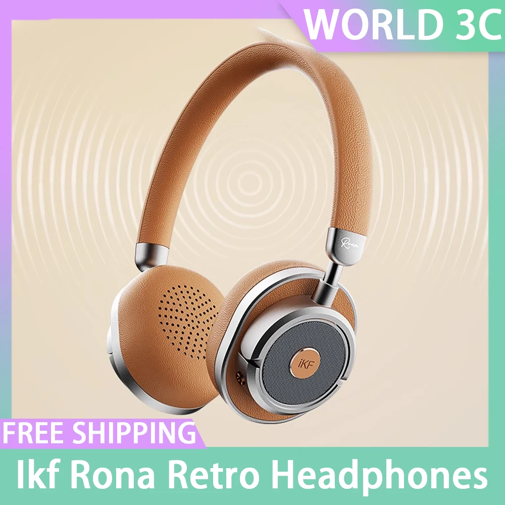 

Ikf Rona Retro Wireless Headphones Portable Lightweight Headsets Stereo Bass Customization Headphones Sport Noise Reduction