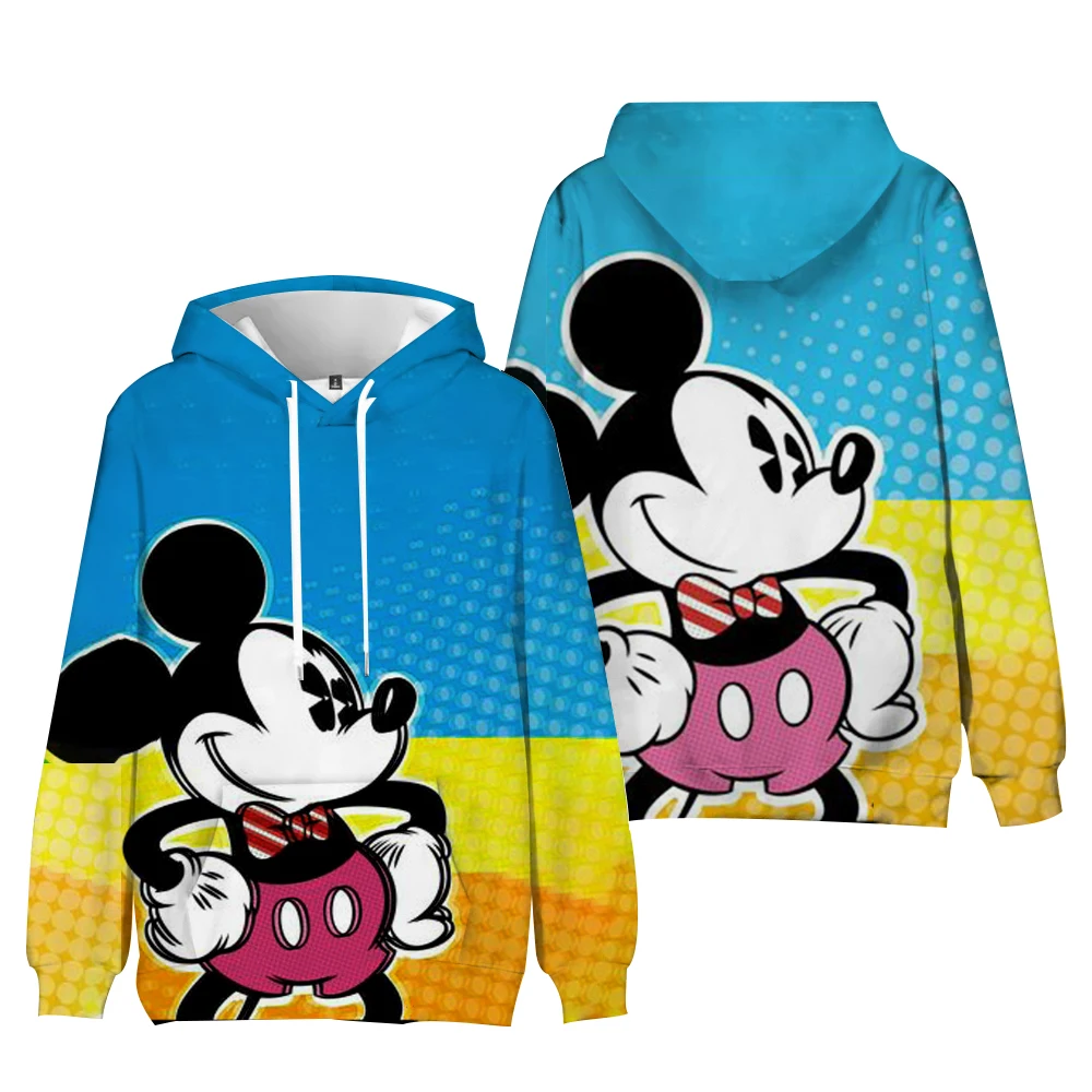 Disney Cartoon Print Hoodie Women Funny Hip Hop Mickey Minnie Mouse Print Autumn and Winter Fashion Harajuku Sweater Men Hoodie