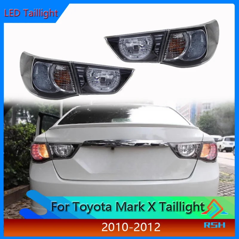 

Задний фонарь для Toyota New Mark X, задний фонарь 2010-2012 моделей, светодиодный свет для вождения и торможения, японская версия, дымчатый GS задний фонарь