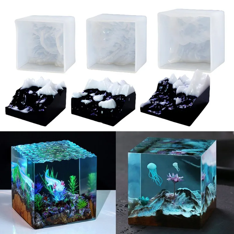 DIY Crystal Drop Adhesive Epoxy Resin Mold Mountain Peak Ornament Mold