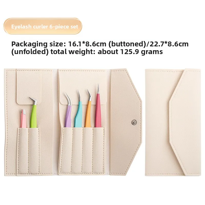 Stainless Steel High Density Color Golden Feather Tweezers Volume Lash Extension Tweezers Tool Set
