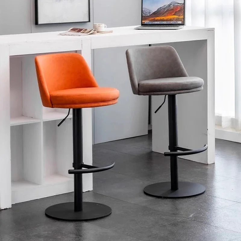 

Luxury Nordic Bar Chairs Swivel Office Modern High Stool Bar Chairs Reception Minimalist Design Bar Furniture Banqueta LLBC