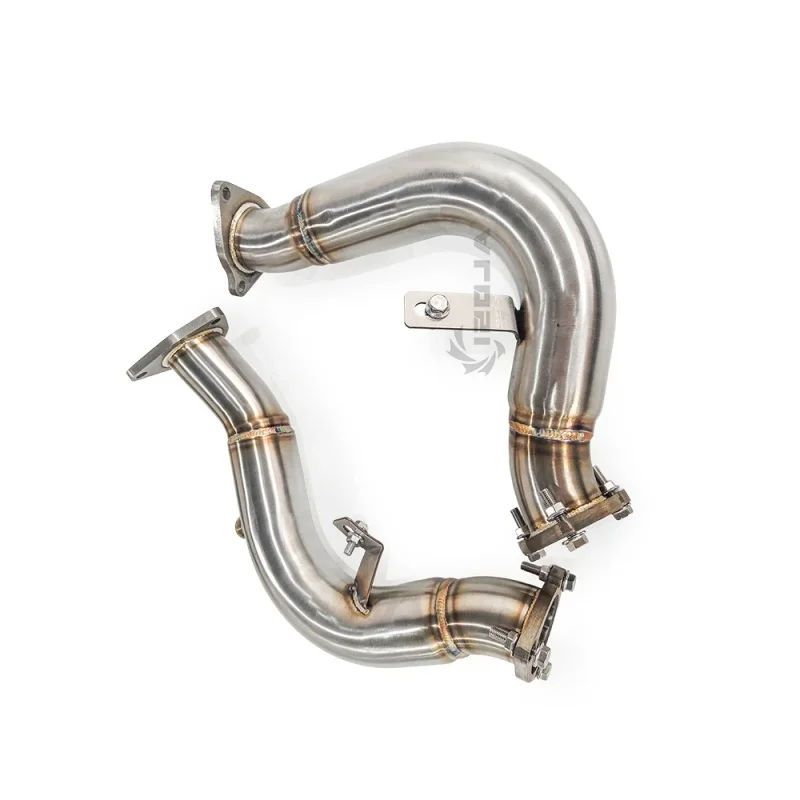 High Flow Downpipe A7 3.0T 2013-2017 Stainless Steel Exhaust Pipe Performance Power Upgrade