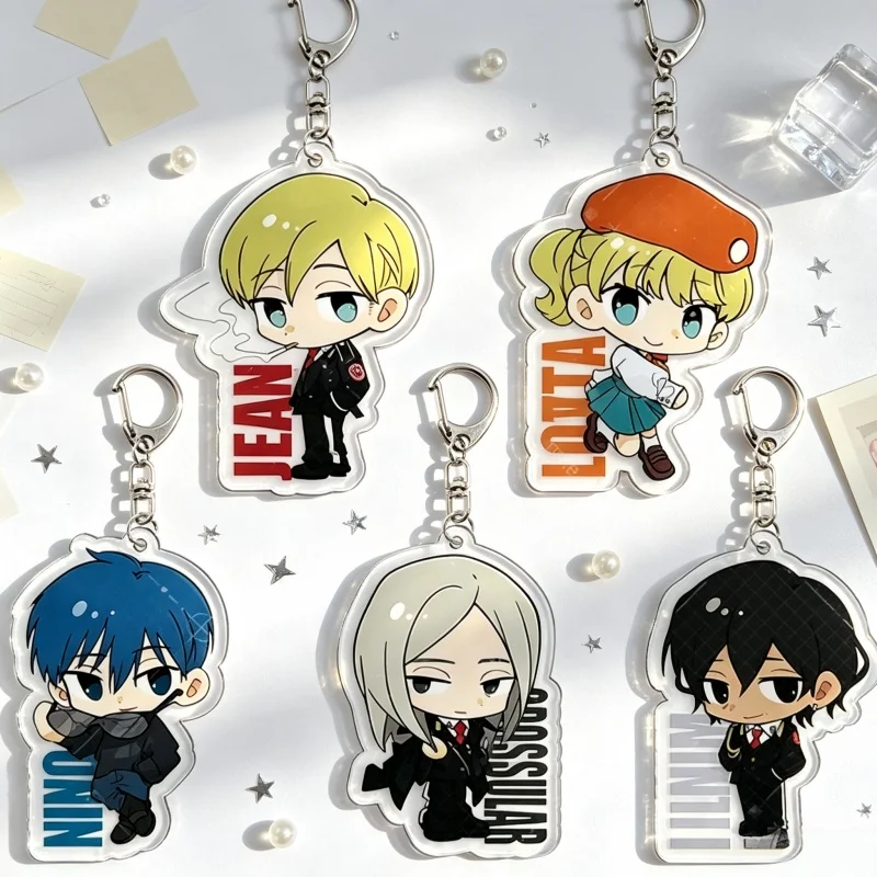 ACCA:13-Territory Inspection Dept. Anime6CM Acrylic Keychain Bag Pendant Jean Otus/Nino/Lotta Otus Character Mrchandise Fan Gift