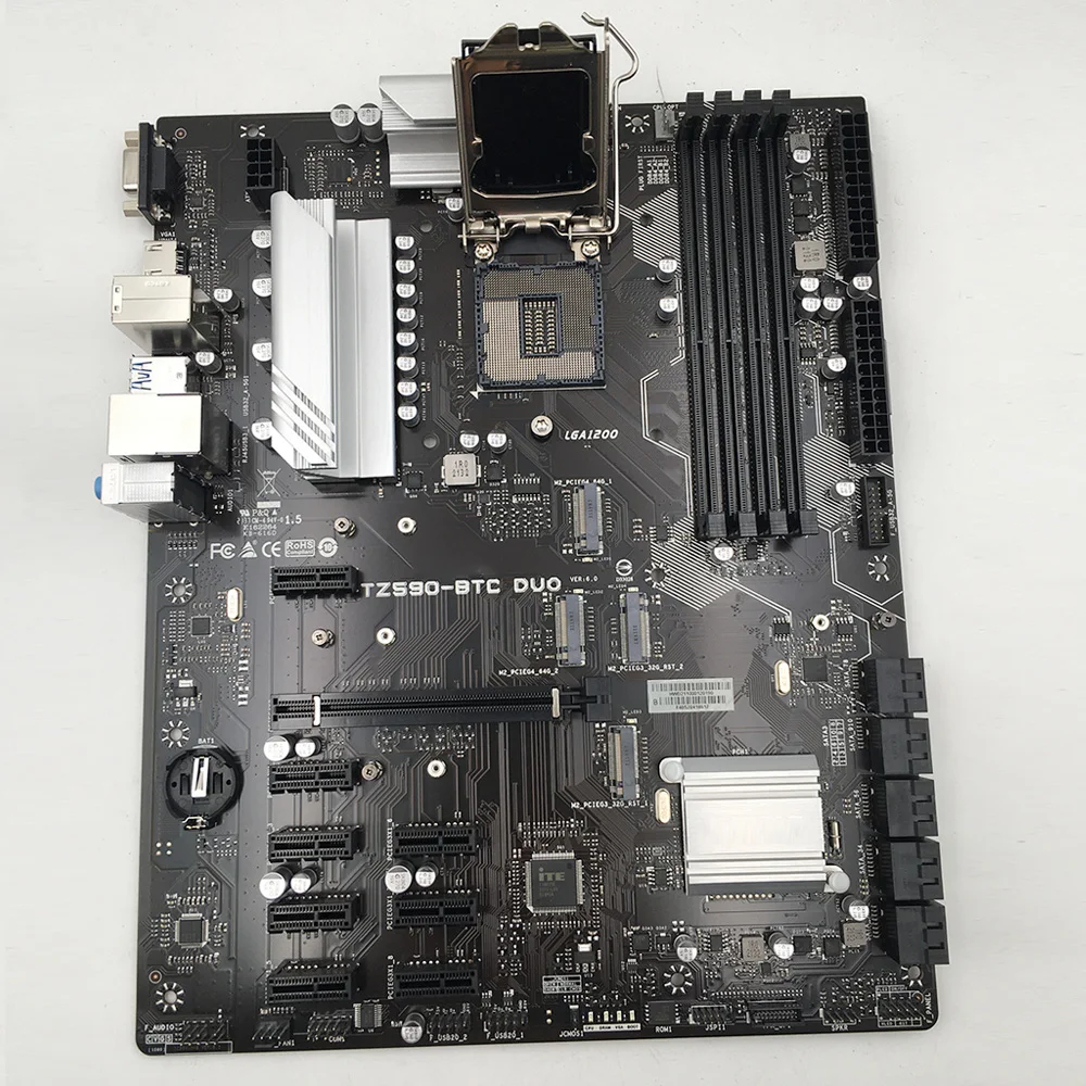 اللوحة الأم TZ590-BTC DUO 6Gb/s تدعم معالج الجيل 10th/11th لـ Biostar LGA1200 DDR4 PCIe 3.0 USB 3.2 M.2 SATA3