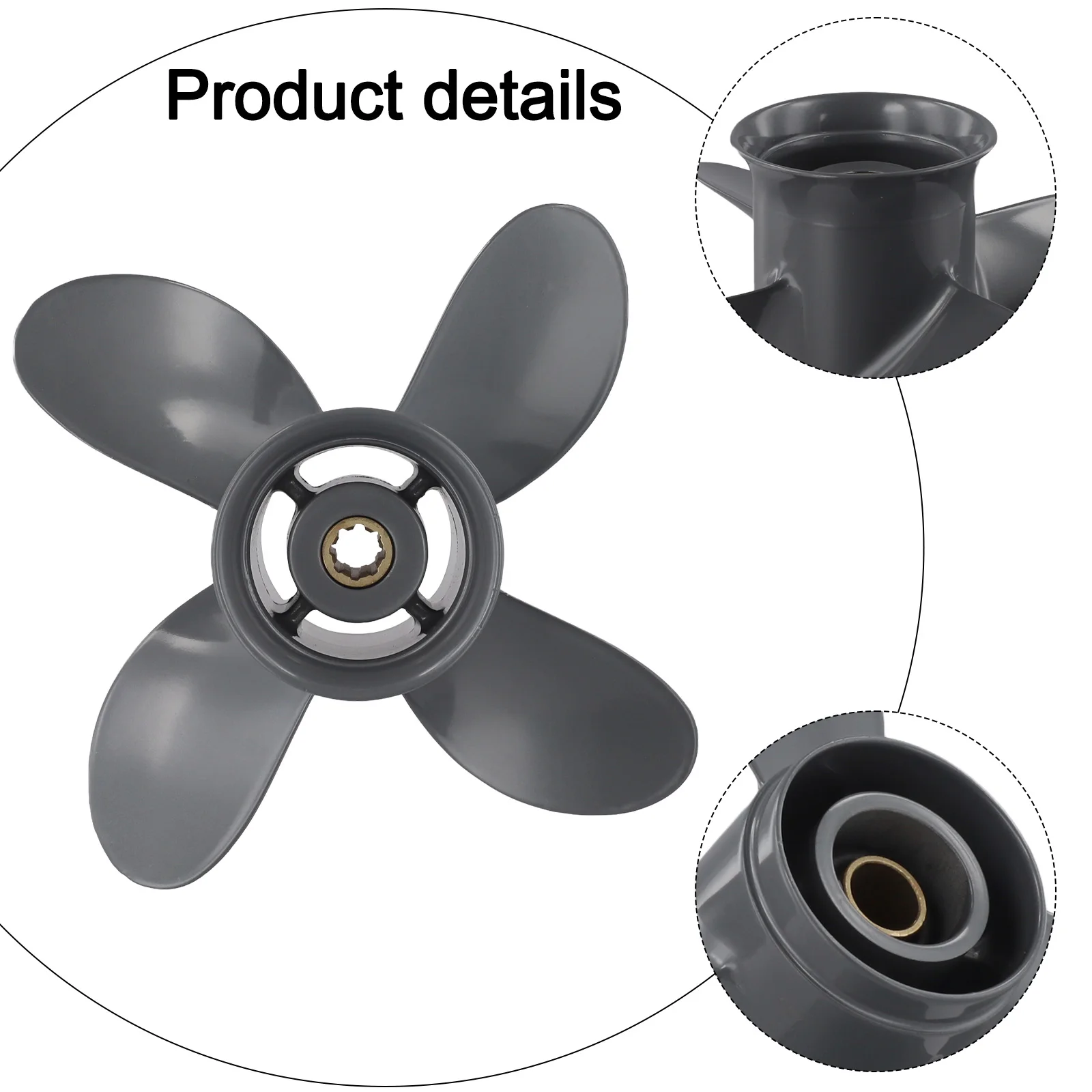 

58134-ZV4-010AH 4 Blades 9 1/4x10 Aluminum Boat Propeller For Honda Engines 8-20 Straightforward Installation Anti-Scratch