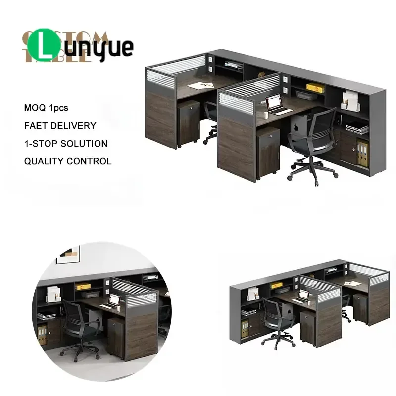 Modern Simple Computer Desk with Spacious Drawer Cabinet Stable Frame Office Workbench Storage Space for Home Office