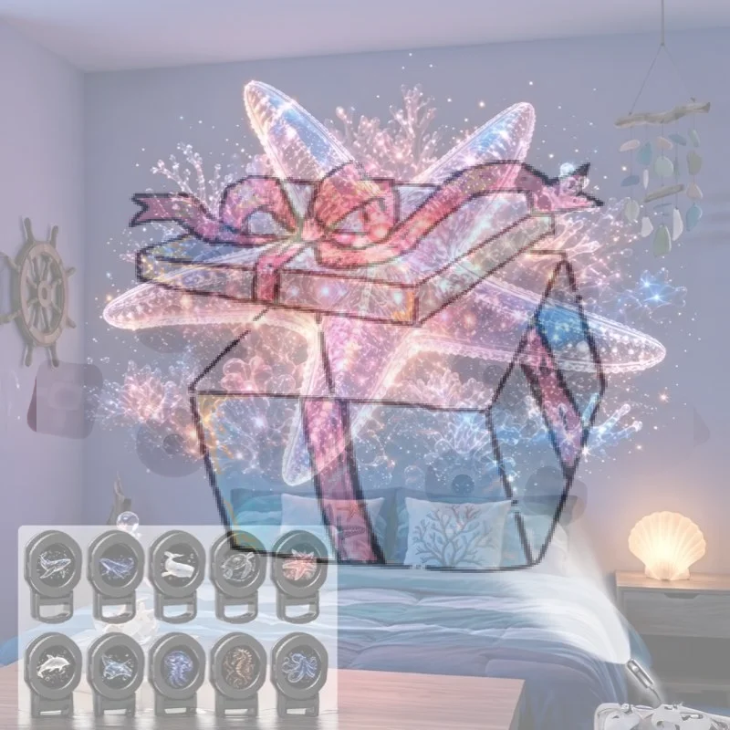 【cca】luz-de-projecao-usb-portatil-com-10-padroes-criativos-de-temas-de-vida-marinha-para-decoracao-de-teto-de-quarto-e-interior-de-carro