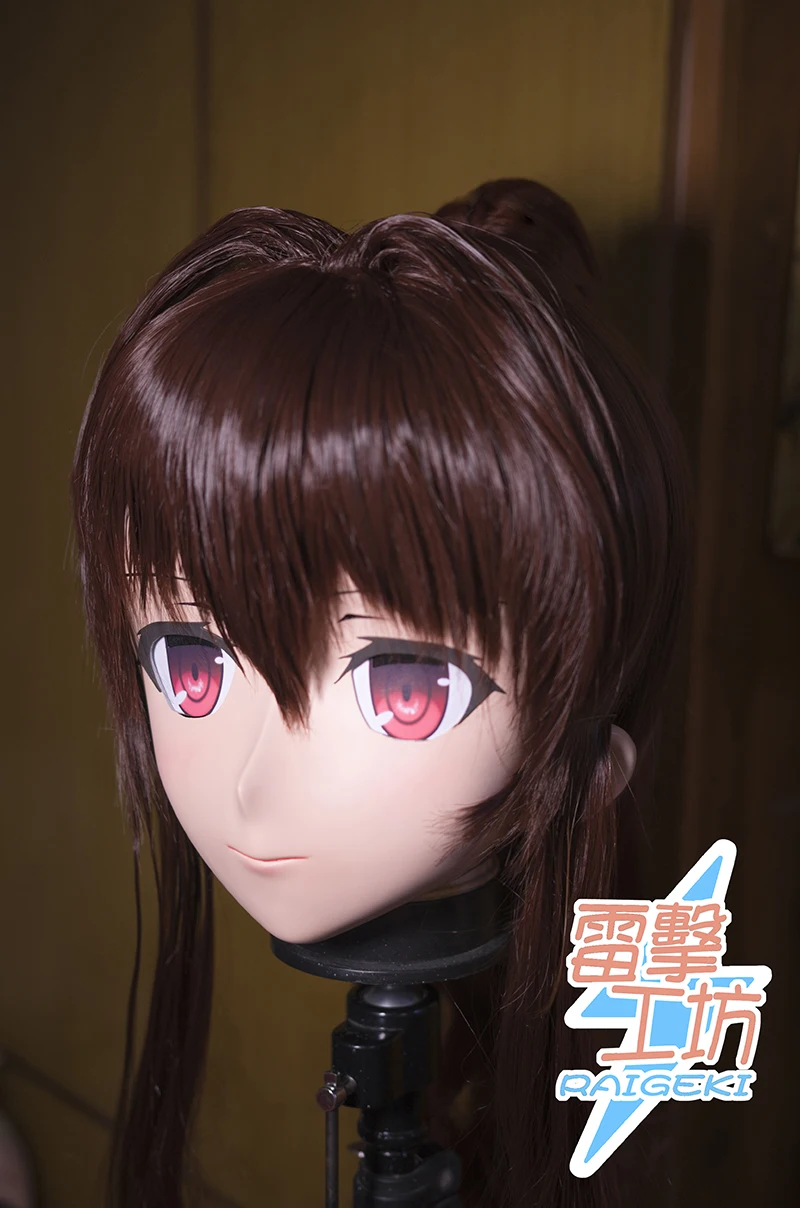 (KM9179)Top Quality Handmade Female Resin Full Head Cosplay Japanese Role Play Anime Kigurumi Mask Crossdresser Doll