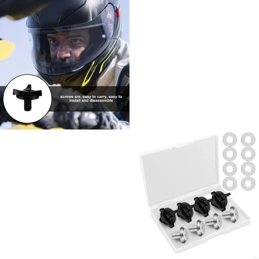 

Motorcycle Helmets Attachment Screws With Rubber Washers, & With Locking Screws Essential Helmets Mounting Accessories
