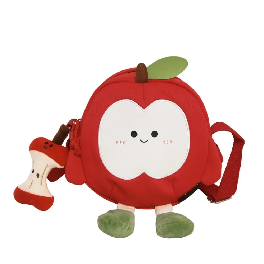 

High Quality Nylon Shoulder Bag Apple Shape Fresh Color Backpack Large Capacity Schoolbag Travel