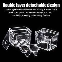 Multifunctional Fish Aquarium Fish Breeding Isolation Box High Clear Aquarium Breeder FishTank Double Guppies Hatching Incubator