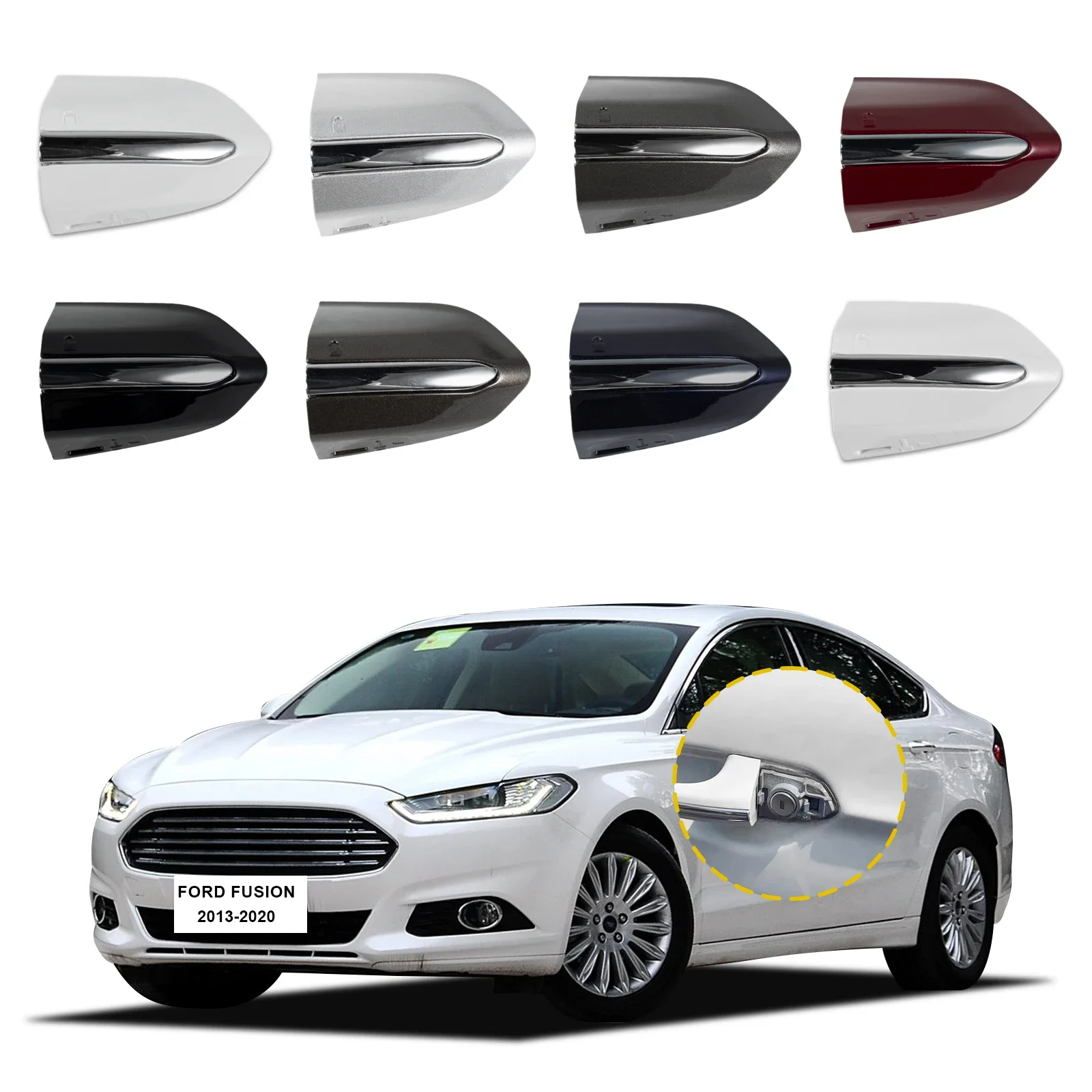

OLANGDA передняя левая внешняя дверная ручка подходит для Ford Fusion 2013-2020 DS7Z 54218A15-DC с гальваническим покрытием
