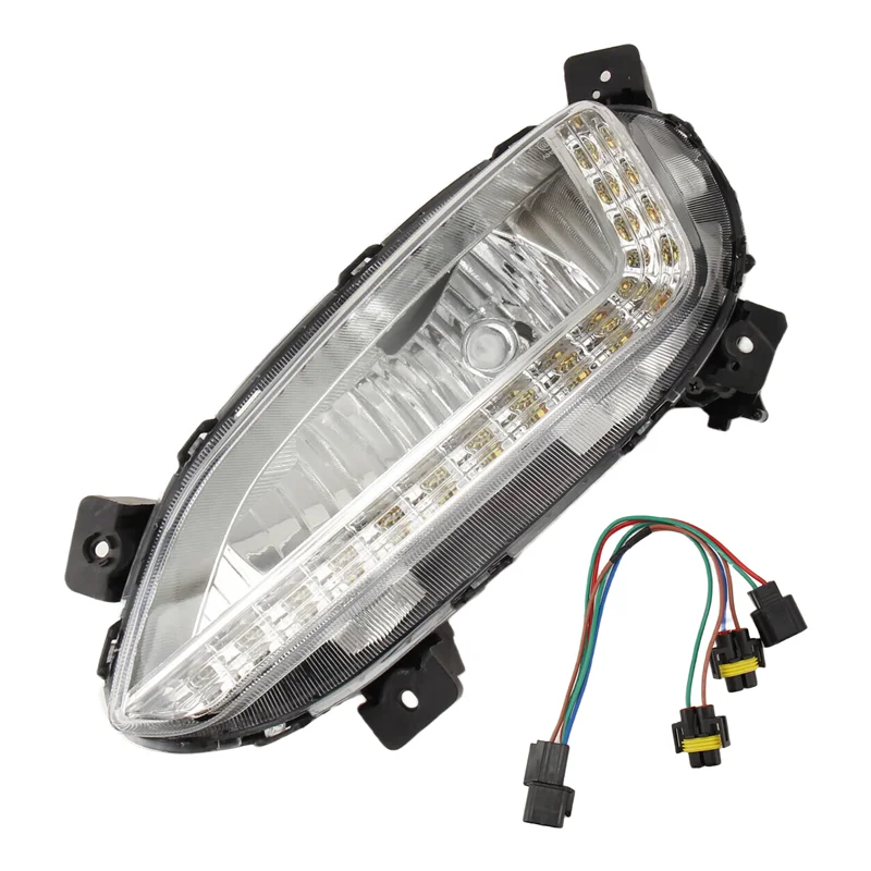 

A03Z-Car Assembly Accessories LED Daytime Running Light Fog Light For Hyundai Santa Fe Sport IX45 2016-2018 Headlight Left