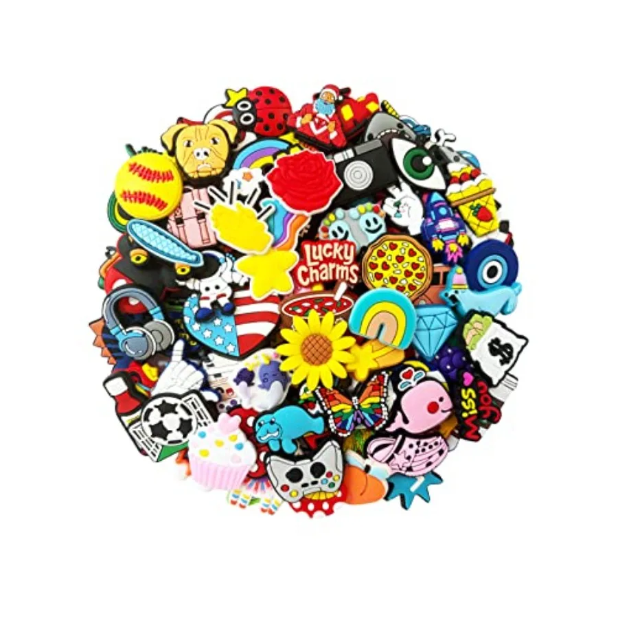 

Lot of 30 50 100pcs Random Dferent Shoe Charms for Shoe Decoration