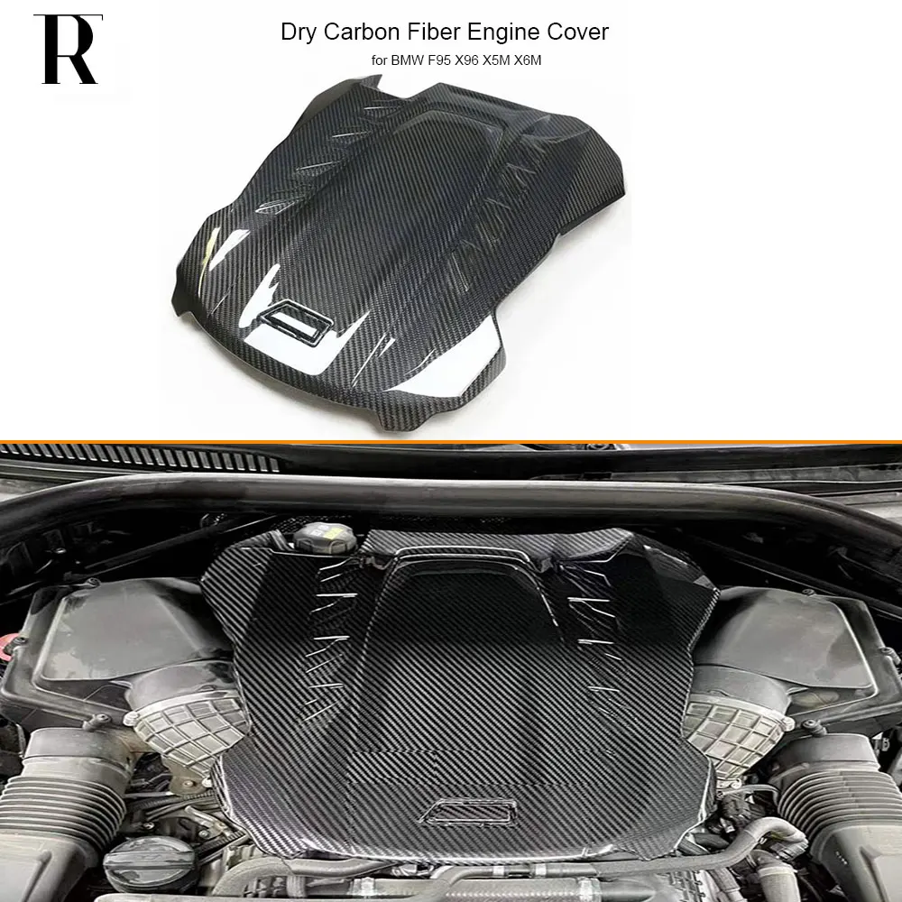 

Замененный стиль, сухая накладка на крышку двигателя из углеродного волокна для BMW F95 F96 X5M X6M V8 2019-2025