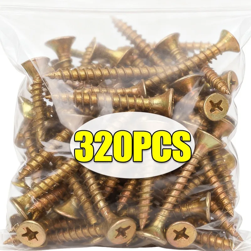 

Wholesale Self-Tapping Wood Screws Set Countersunk Head Screws DIY Woodworking Phillips Flat Screw Furniture Fiberboard Fastener