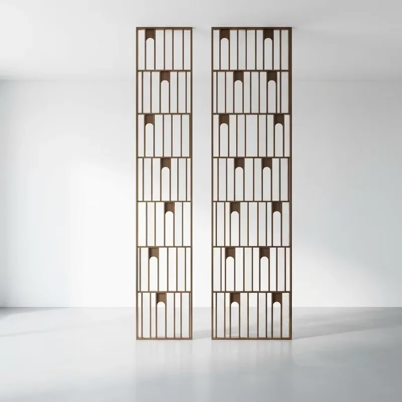 Modern Stainless Steel Metal Wall Partition Customizable by Factory with Cut Process for Villas Hotel Restaurants