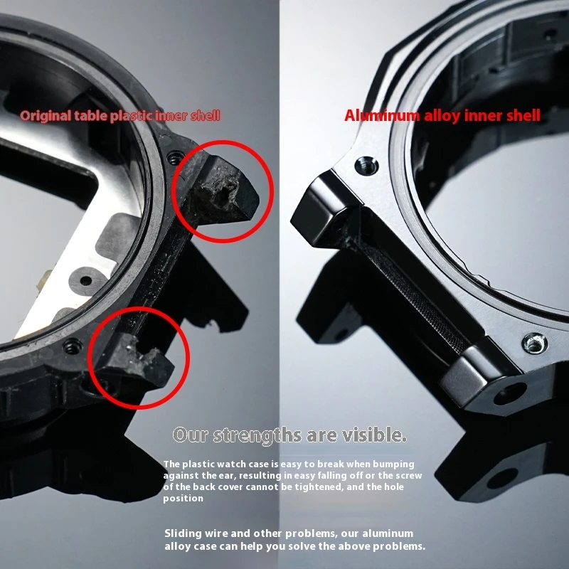 GM2100 Aluminum Alloy Inner Case For Casio G-SHOCK 5611 Movement CasiOak GM-2100 Modified Aluminium Watch InnerCase Lightweight view 2