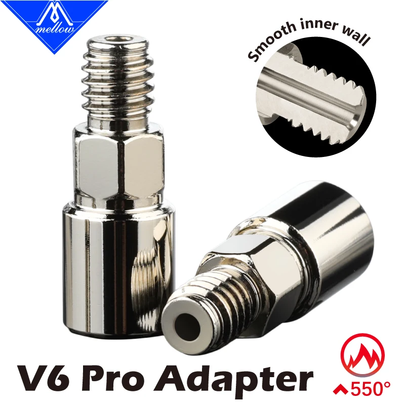 Mellow V6 Pro Adapter To Increase Super Flow Of V6 / RapidoHot End For High-speed 3D Printing And Adapt To CHT Nozzles