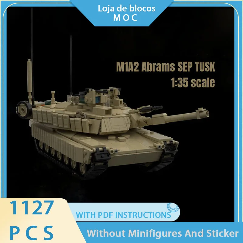 Exquisite New Product MOC Building Blocks Military Model M1A2 Abrams SEP TUSK V2 Technology Modular Festival Gift Toy DIY  Set